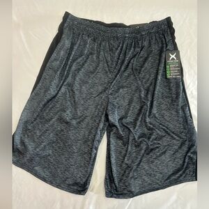 NWT Game Time Mens Rapid Dry Athletic Shorts Grey W/BLACK TRIM 3X NEW WITH TAGS.